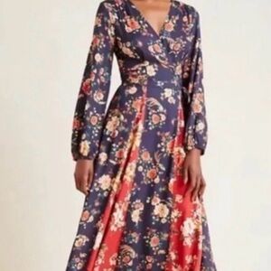 Farm Rio for Anthropologie Classic Long Sleeve Wrap Dress 2X
